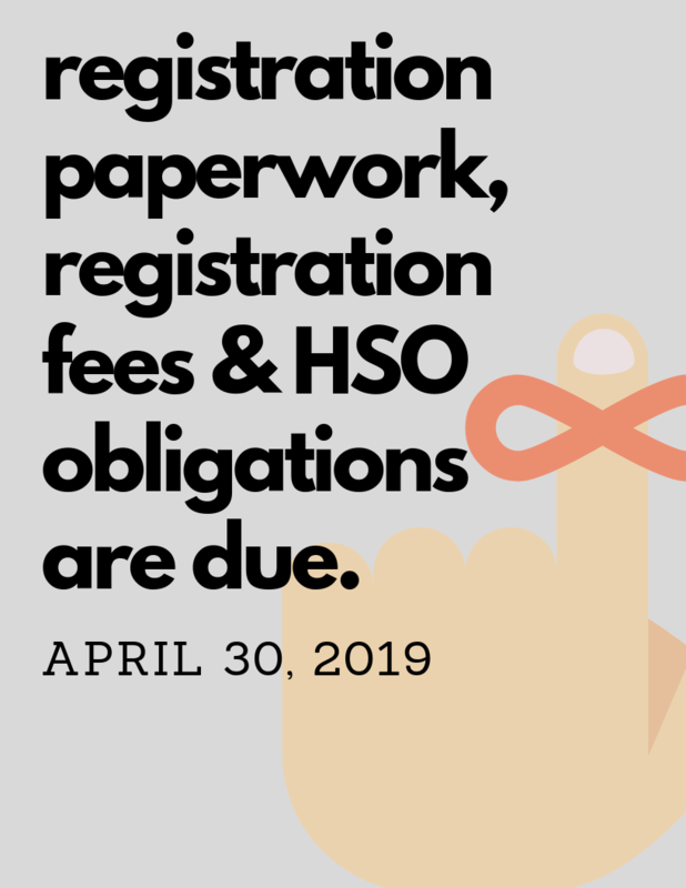 Registration & HSO Obligations Due Featured Photo
