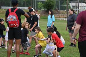 Field day kids having fun.