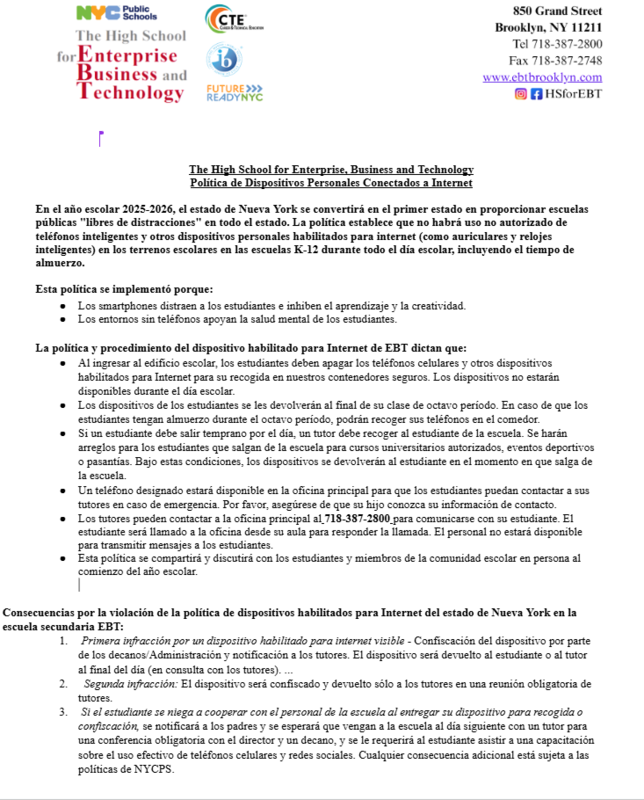 📱política de Telefonos Celulares