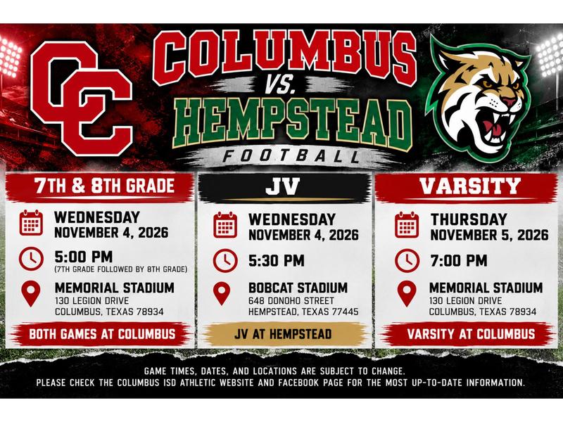 Athletic calendar updated for November 4th and 5th