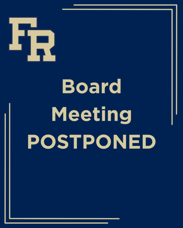 The Image says "Board Meeting Postponed"