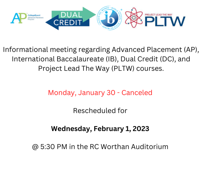 Meeting Canceled - Rescheduled for Feb. 1 Featured Photo