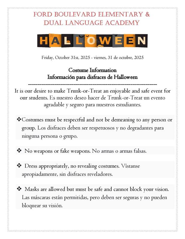 trunk or treat costume information