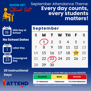September Attendance Calendar
