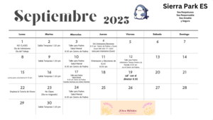 Calendario de septiembre
