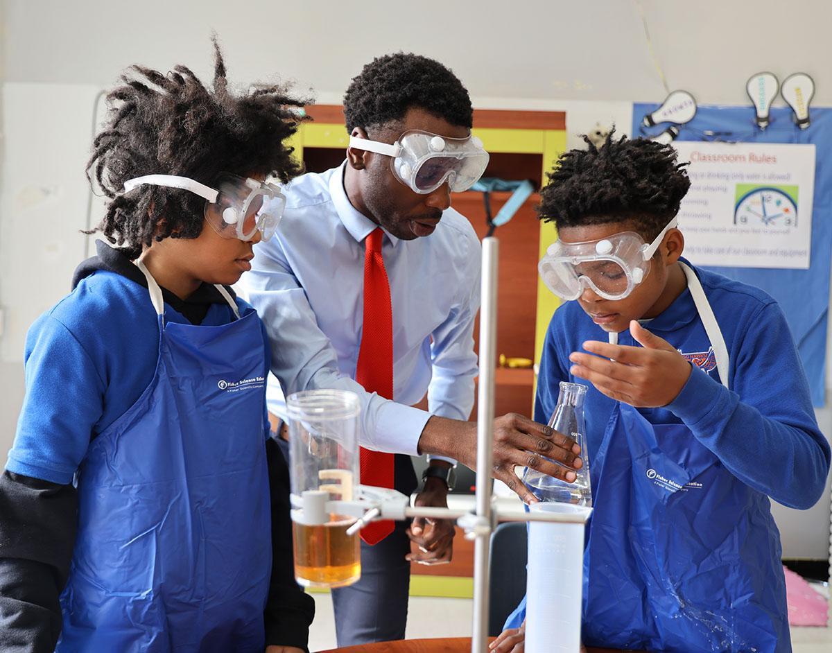 Horizon Science Academy Cincinnati Teacher smiling.