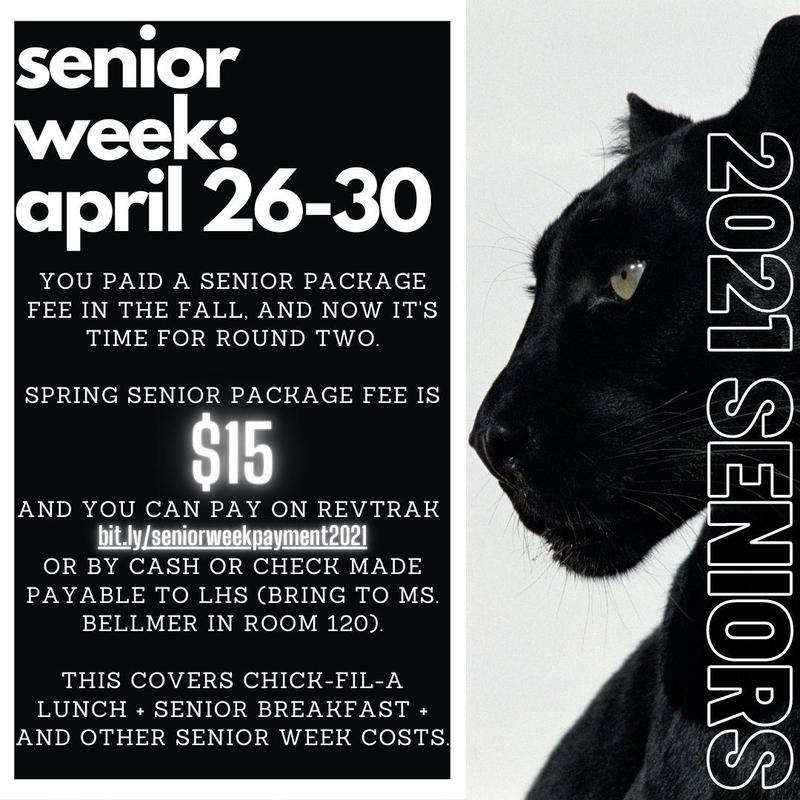 Senior Week Payment Info