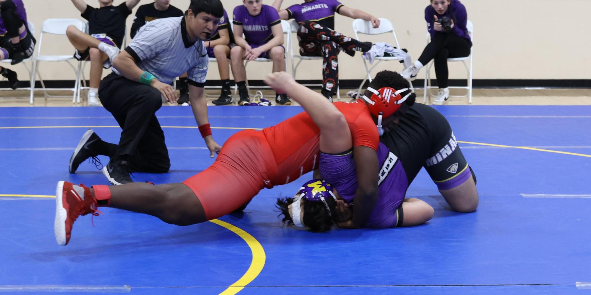 wrestlers in action at parlier