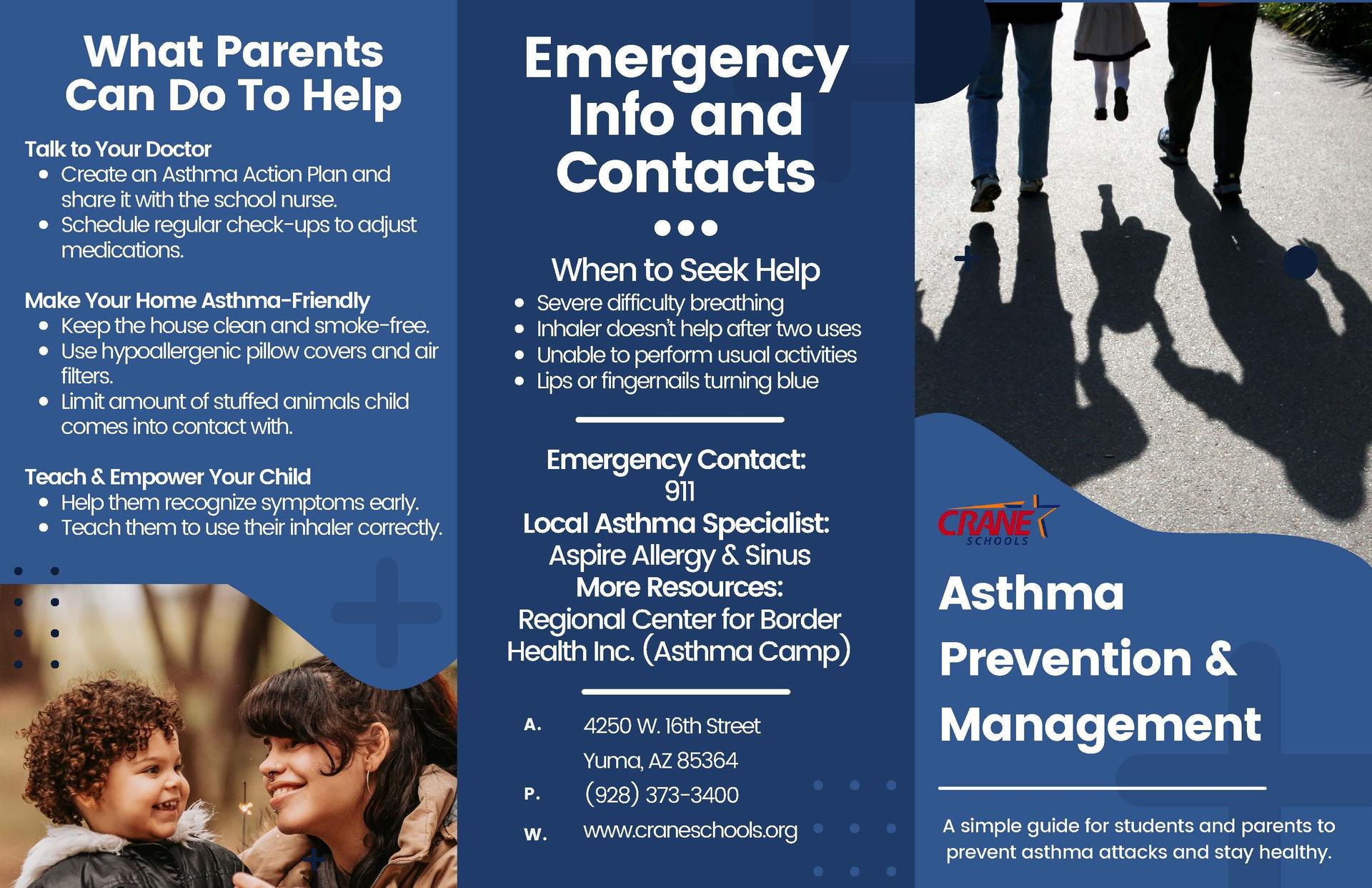 Asthma Prevention & Management Brochure Page 1