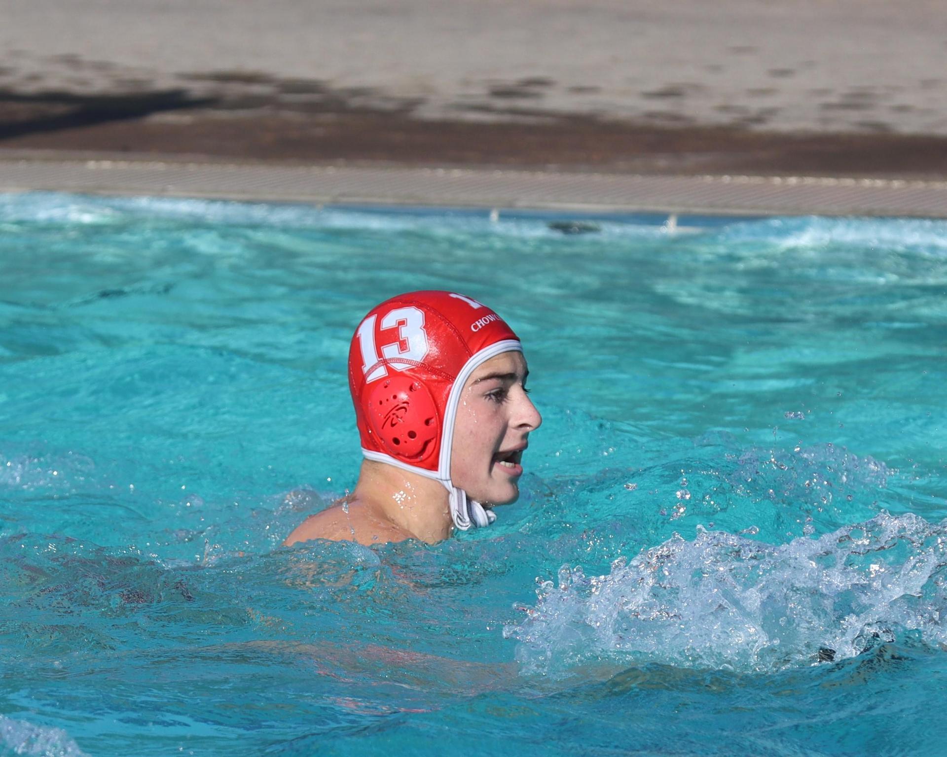 Boys playing water polo against Yosemite