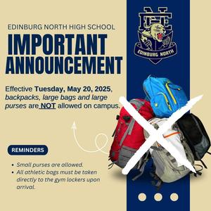 no backpacks