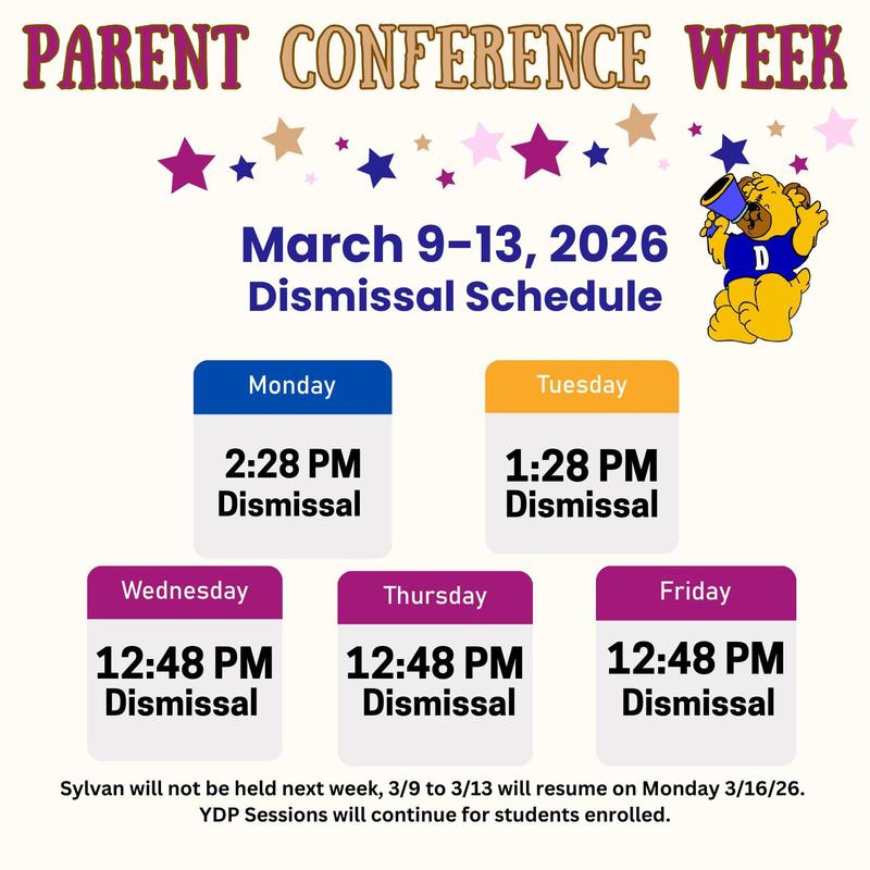Calendar of dismissal times