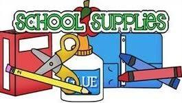 School supplies clipart