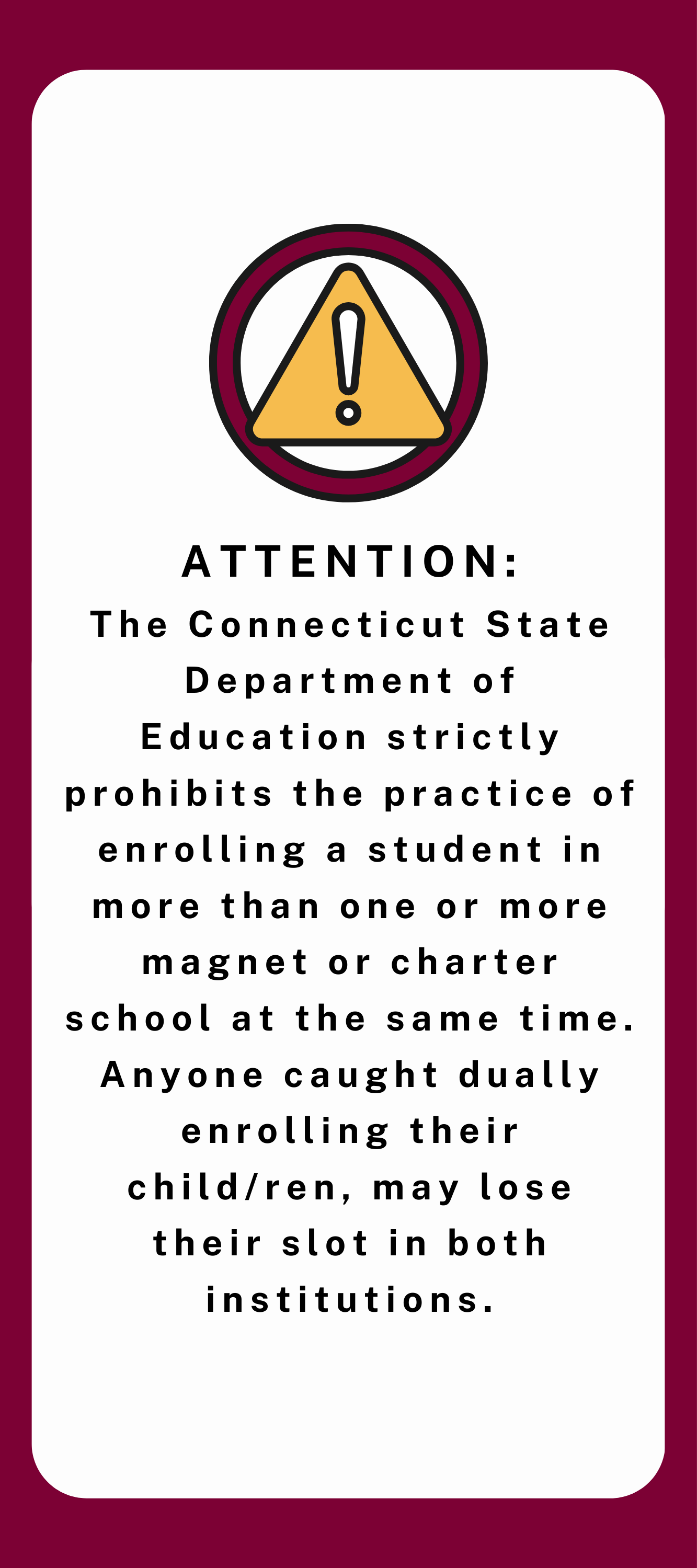 State of CT enrollment rule.