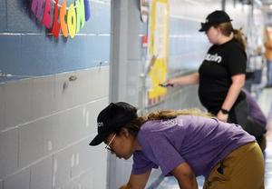 Volunteers from Asurion in Smyrna completed painting and landscaping projects at Smyrna Primary School.