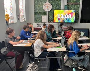 UIL students hard at work.