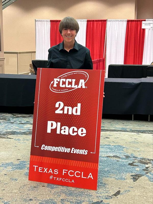 Christian Yepez finished 2nd in Early Childhood at FCCLA state contest