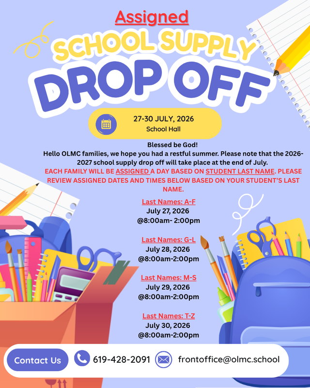 School Supplies Drop-Off! Featured Photo