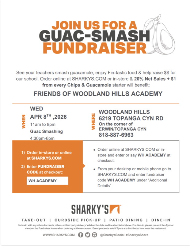 FoWHA Restaurant Fundraiser -Sharky's - Wednesday, April 8, 2026 Featured Photo