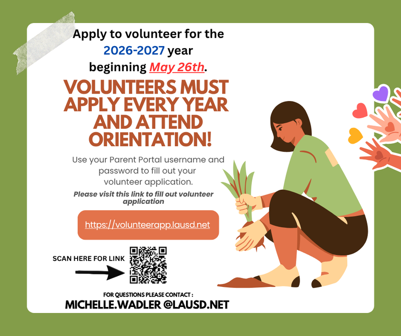 Be a part of the Apperson community and Volunteer during the 2026 -2027 school year.