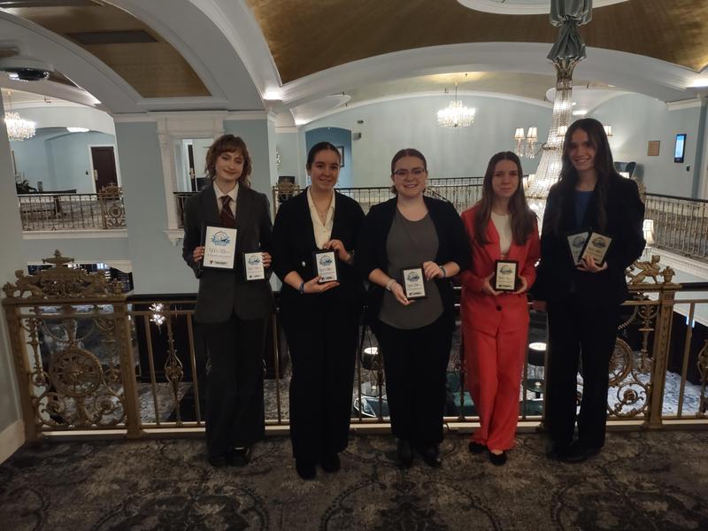 Five TKHS students who placed in the top 10 at the state BPA competition.