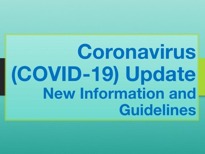 CORONAVIRUS (COVID-19) PRECAUTIONS UPDATE Featured Photo
