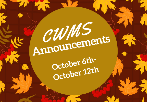 CWMS Weekly Announcements from Mr. Lancerio Thumbnail Image