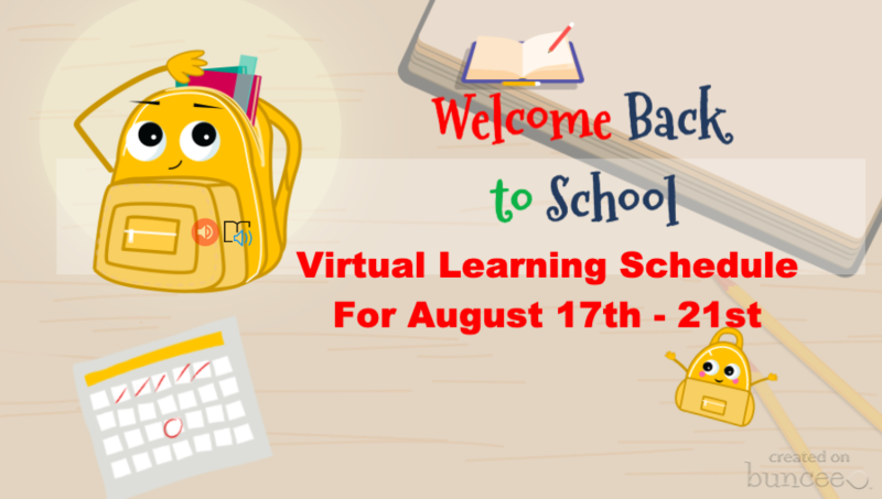 Back to school backpack - schedule for August 17-20