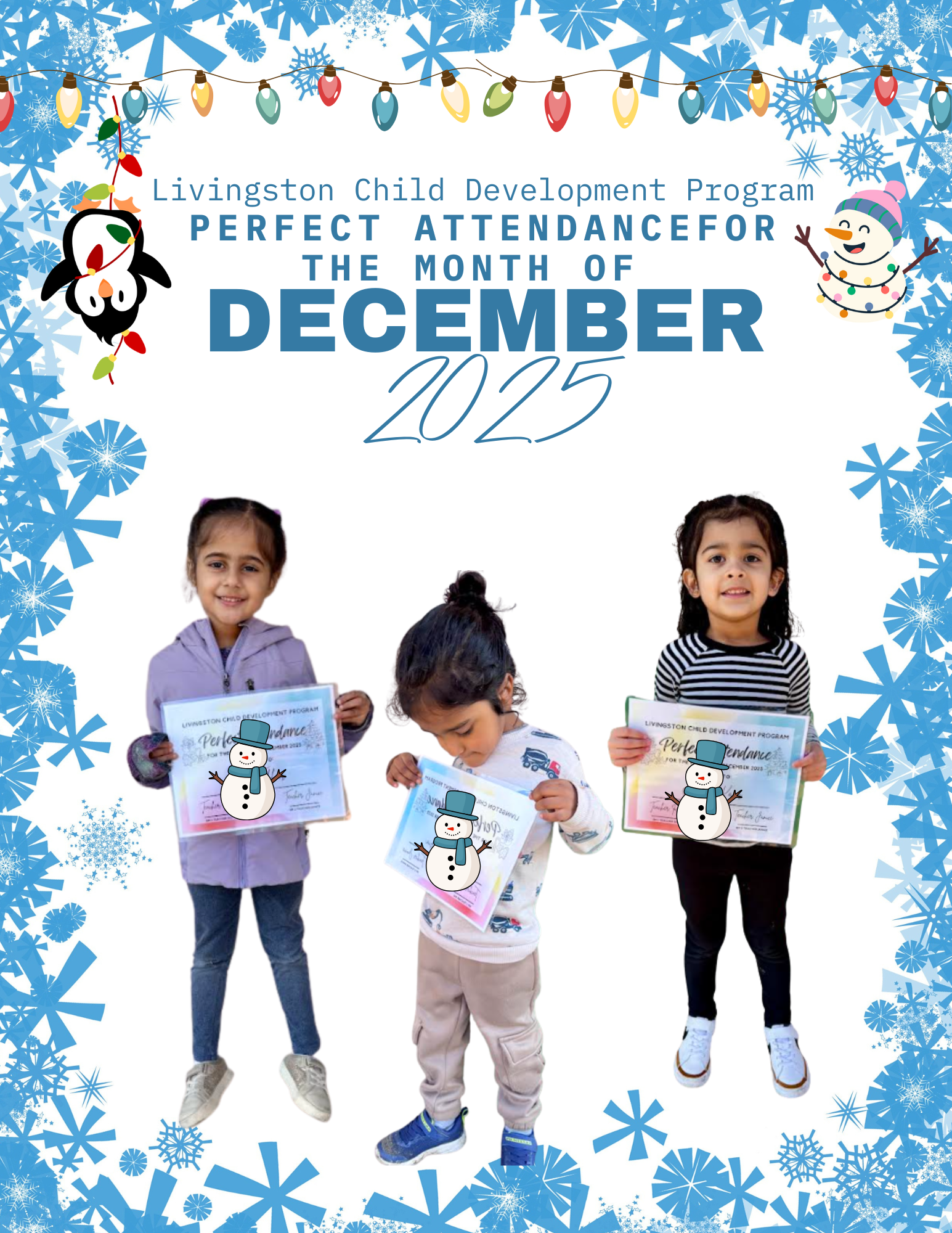 Livingston Child Development Program Perfect Attendance