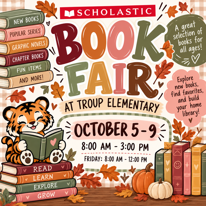TES book fair October 5-9