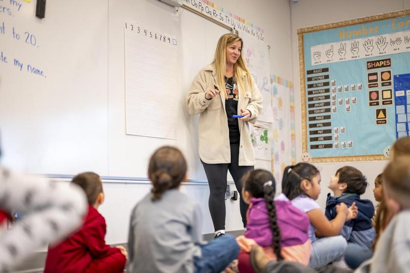 photo of teacher by Beth LaBerge/KQED
