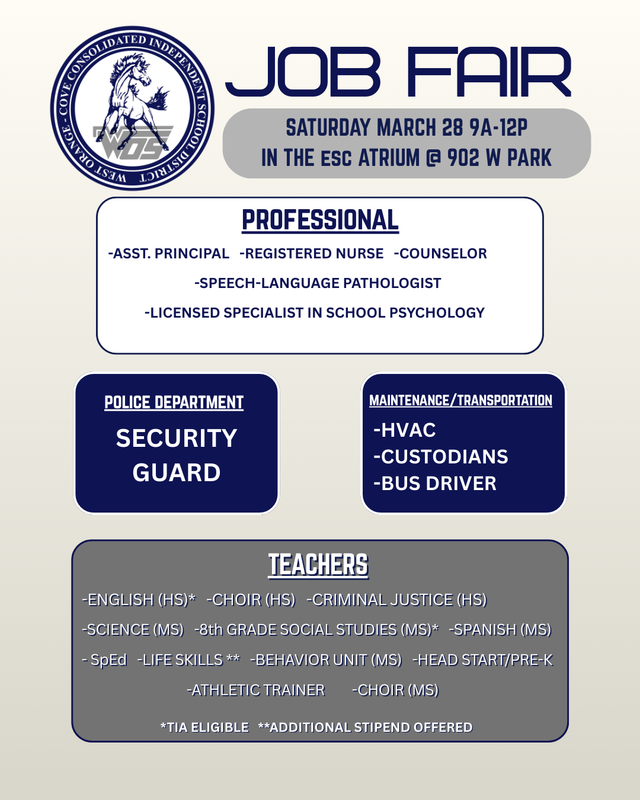 WOCCISD Job Fair 2026