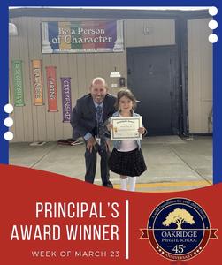 march 23 principal award winner