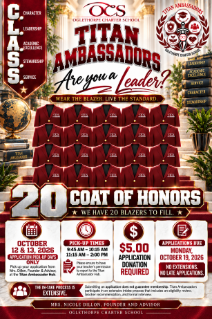Titan Ambassador Application flyer