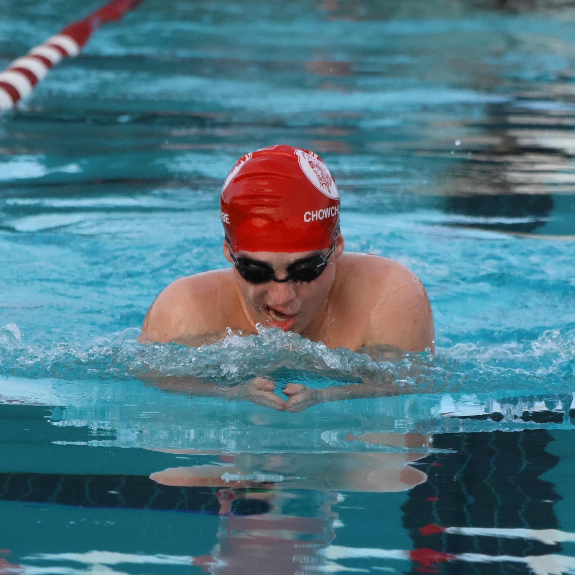 Dyllan Lopez swimming