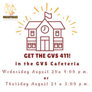 GVS 411 sessions August 20th and 21st
