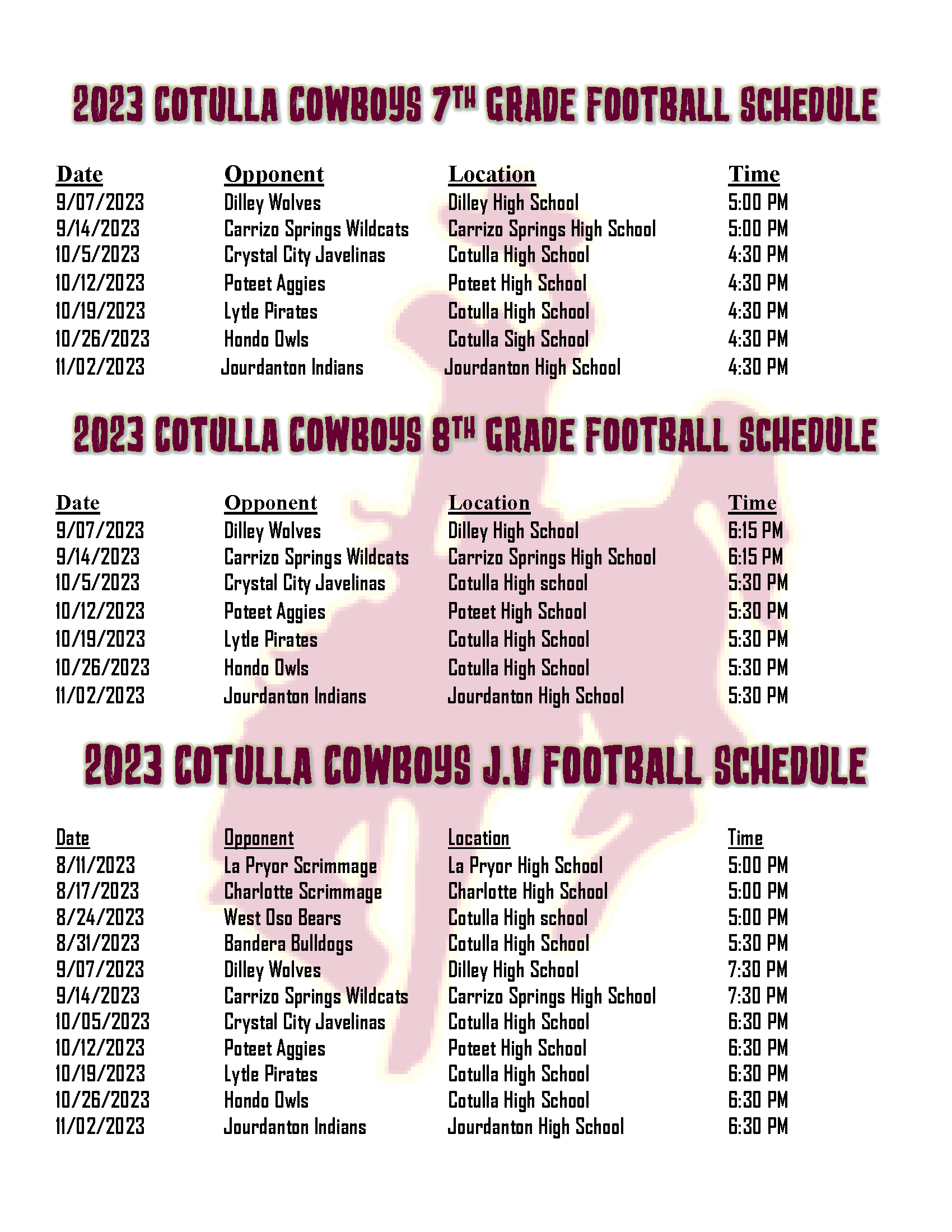 Football Athletics Cotulla High School