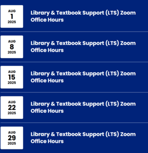 a schedule of zoom meetings