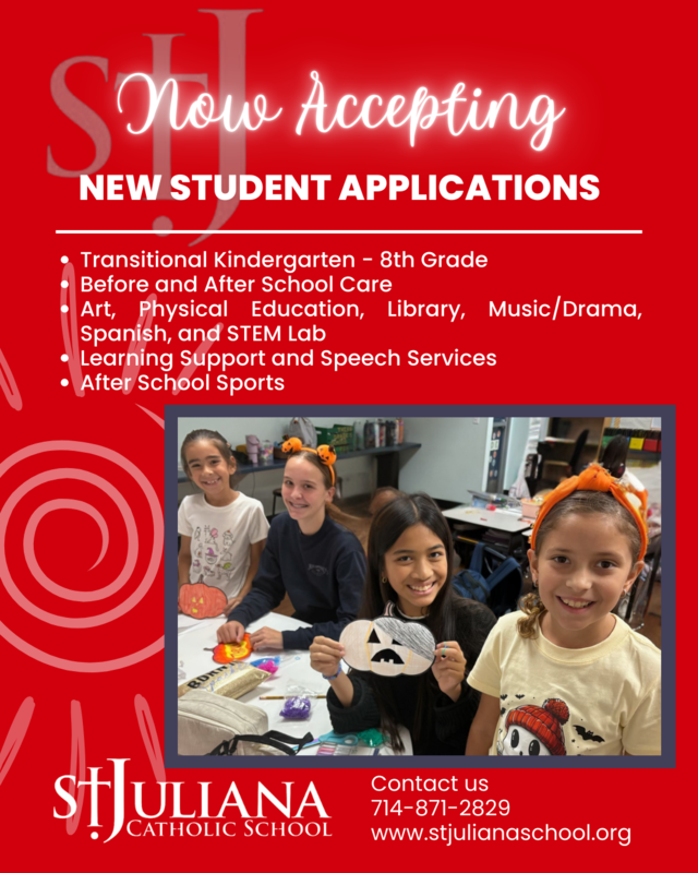 New Student Applications Now Being Accepted!