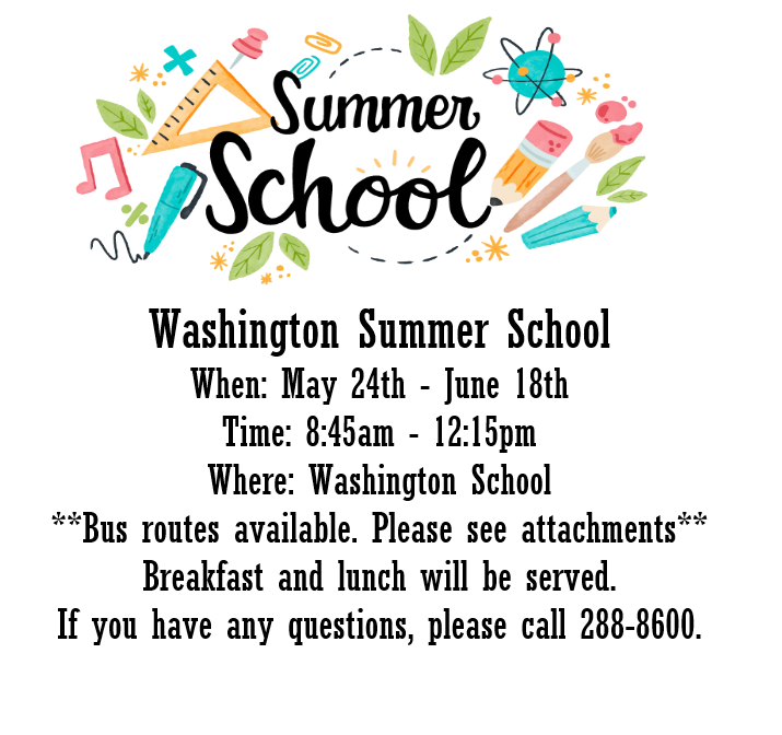 Washington School Summer School Information Featured Photo