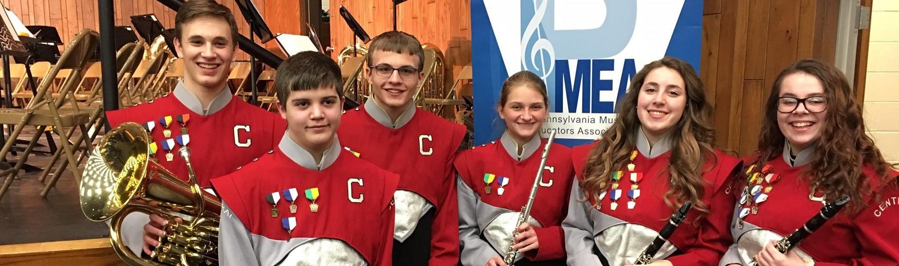 Regional Band (March 7-8). Katie Ponder (far right) is advancing to the State Band Competition for Clarinet.