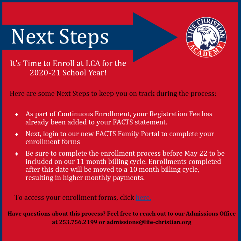 2020-21 Enrollment at LCA Featured Photo