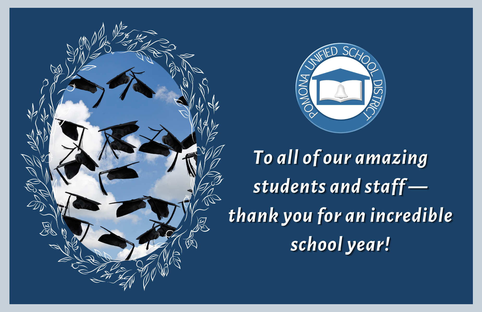 End of year banner image for PUSD