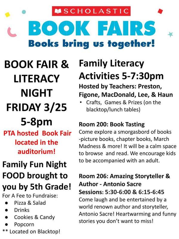 Family Literacy Night- Friday, March 25, 5-8pm! Featured Photo