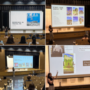 Former Student Shares Travel Career With 11th Graders