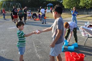 kids passing a ball