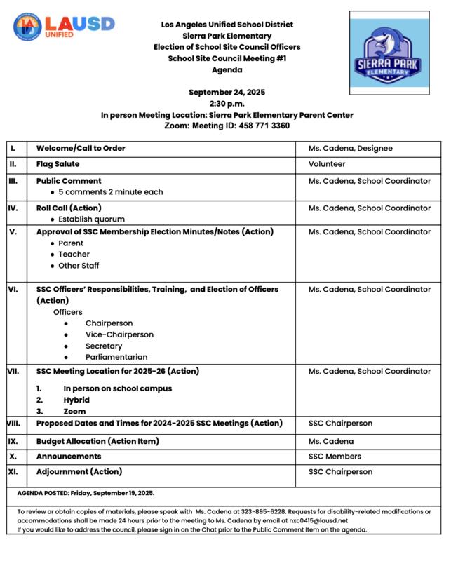 Agenda Officers