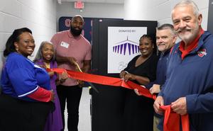 Oakland High School, in partnership with Archie’s Promise and Bethel Missionary Baptist Church, cut the ribbon on a hygiene vending machine for students Monday, Sept. 8, 2025..