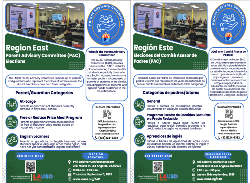 Parent Advisory Committee Elections