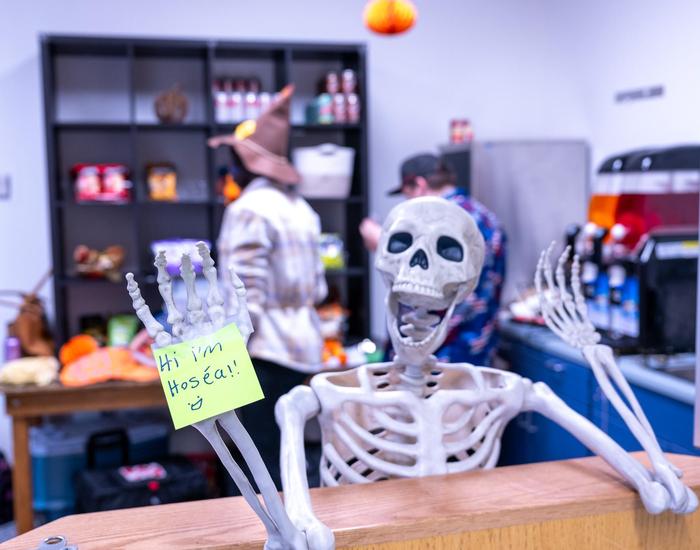 Students in their school store Grizzly Grub